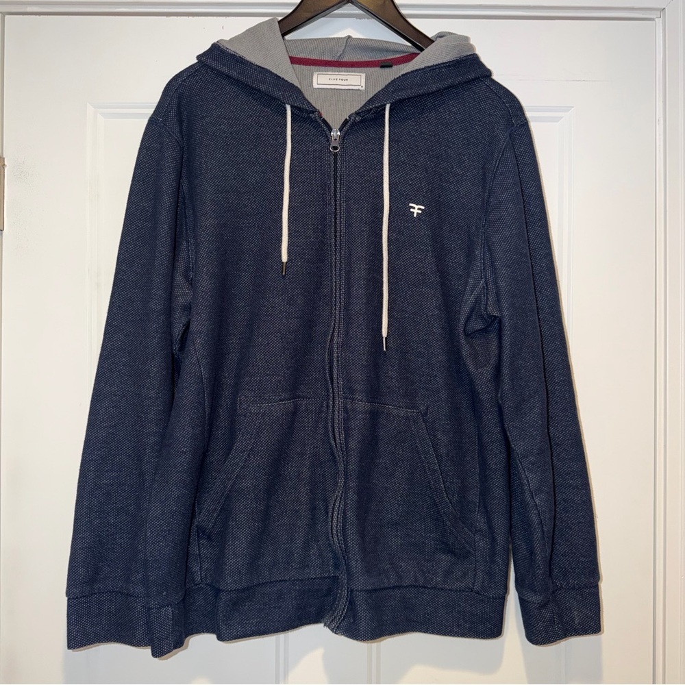 Five Four Dark Blue Zip-Up Sweatshirt